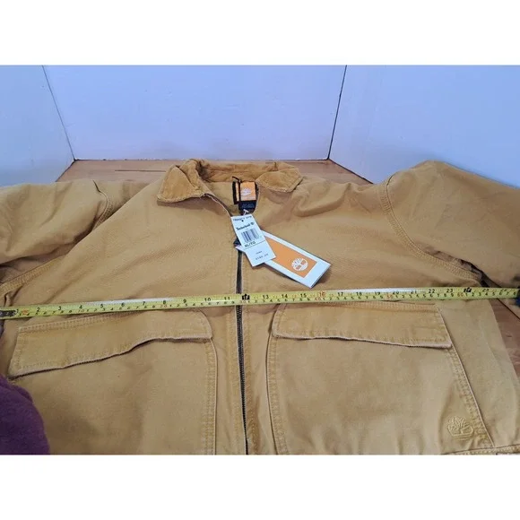 Timberland Strafford Washed Canvas XL Jacket in the wheat color